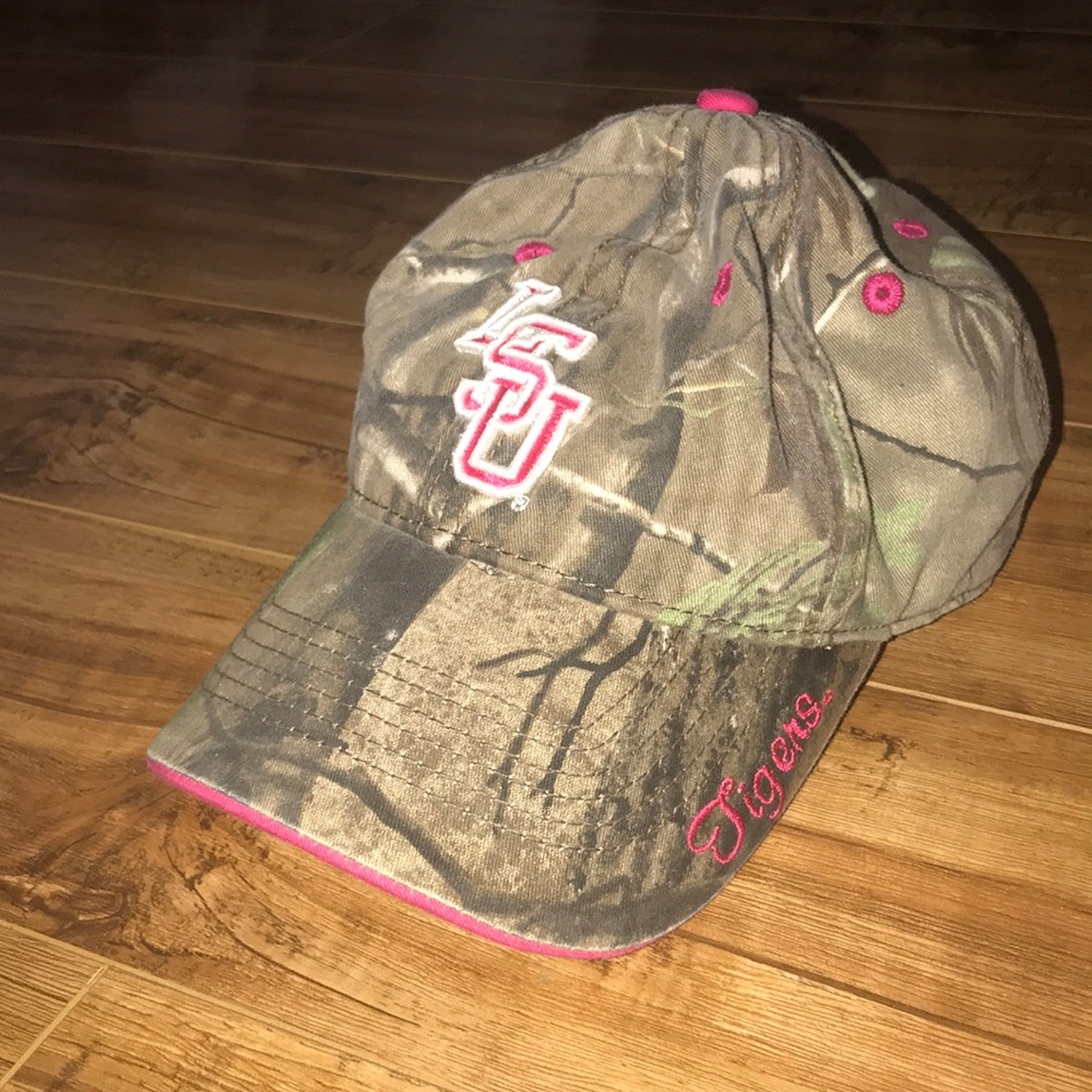 LSU camo ball cap